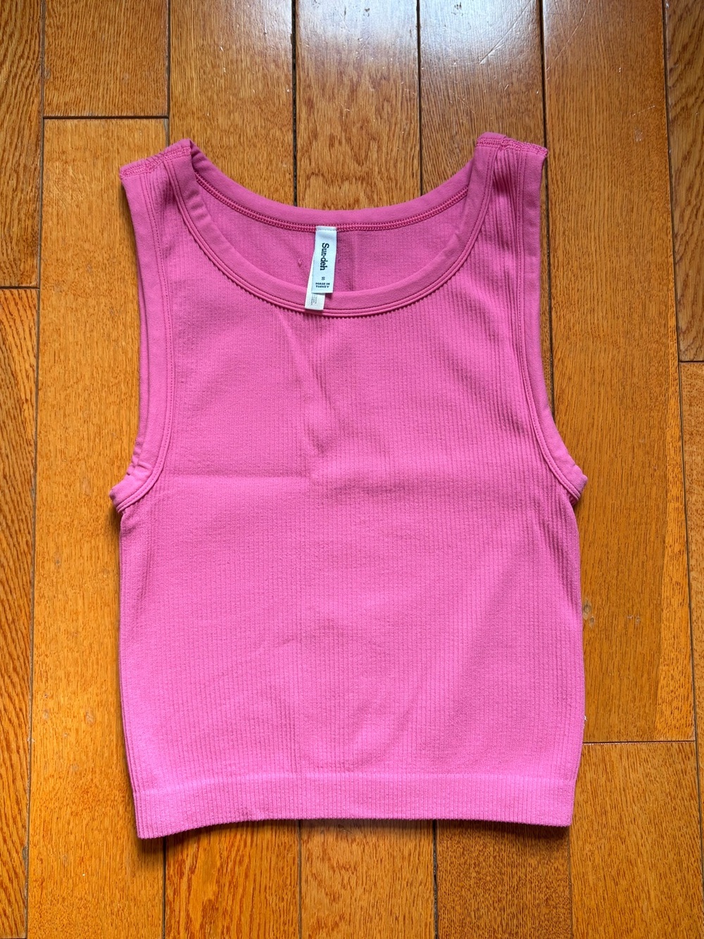 Aritzia Pink Ribbed Tank Top